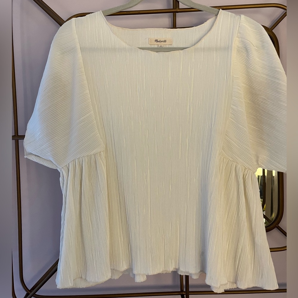 Madewell Micropleat Top | Size M